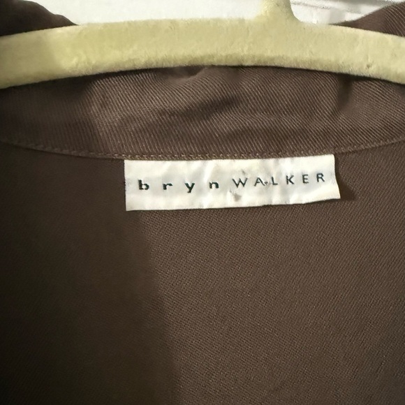 Bryn Walker 100% Tencel Button Up Long Sleeve Shirt Women Medium Brown - Picture 2 of 7
